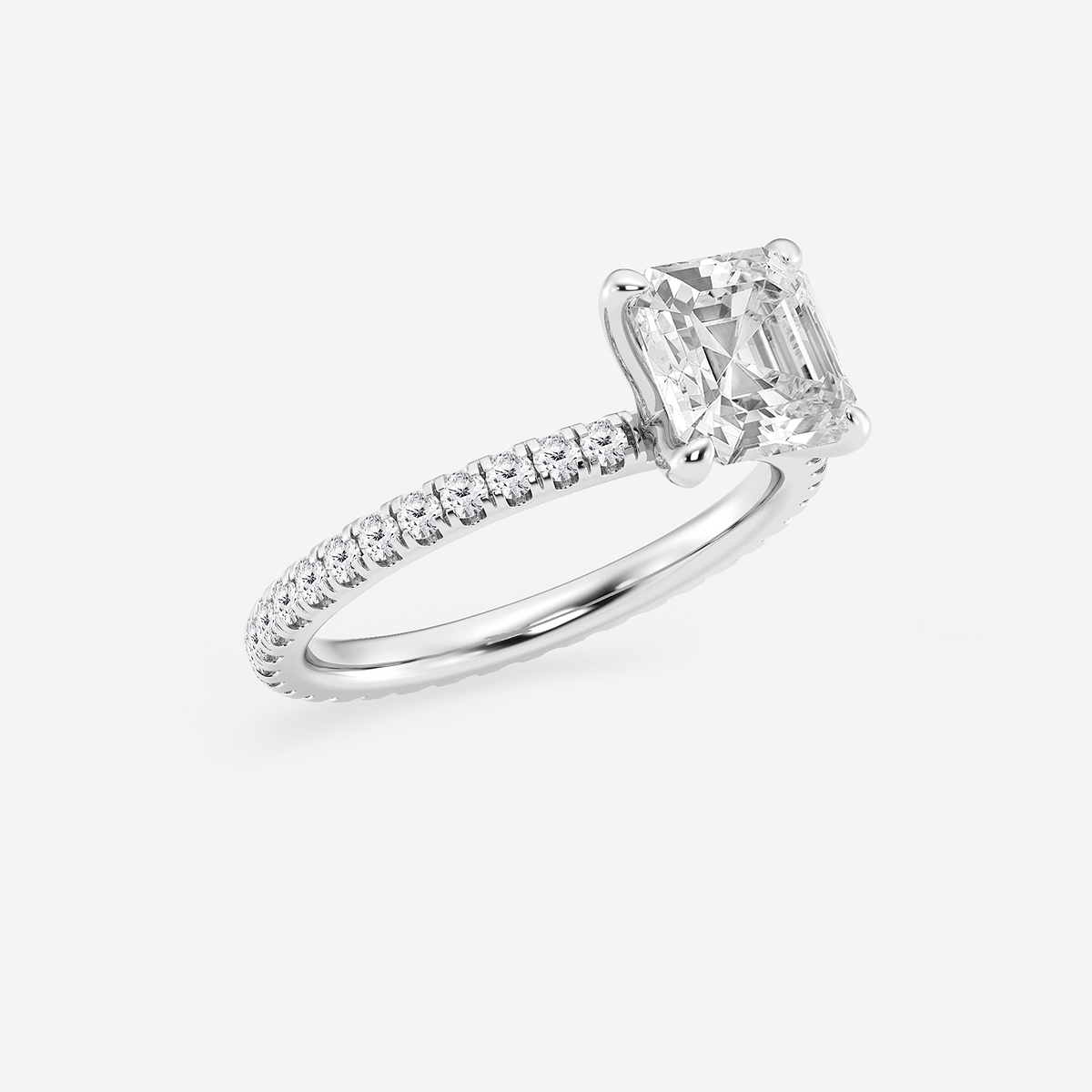 Additional Image 1 for  2 1/2 ctw Asscher Lab Grown Diamond Eternity Engagement Ring